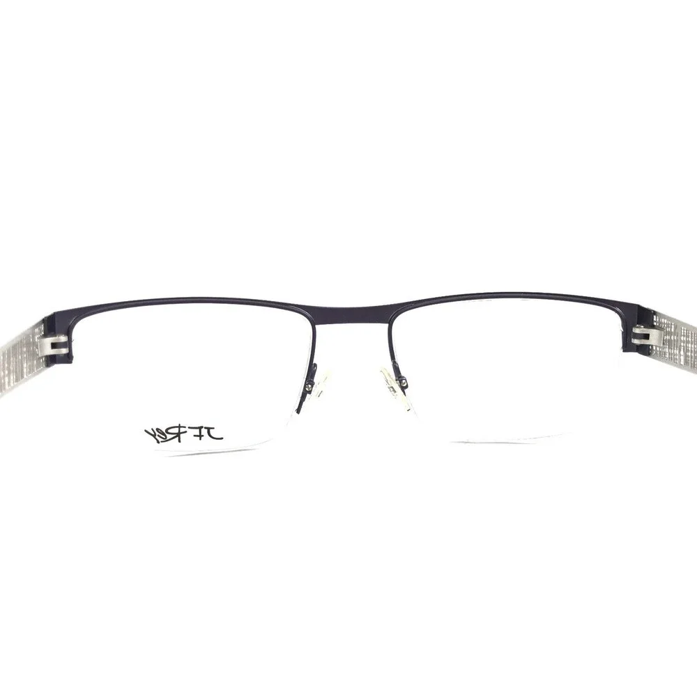 J.F. Rey Eyeglasses Frames JF2585 2013 Blue Silver Matte Woven Webbed 54-20-145